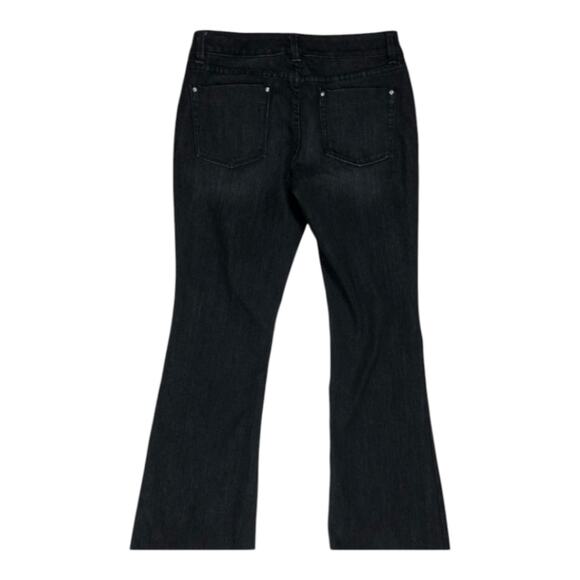 White House Black Market Whbm crystal studded‎ black Side Leg mom jeans Sz 2 New - Picture 3 of 16